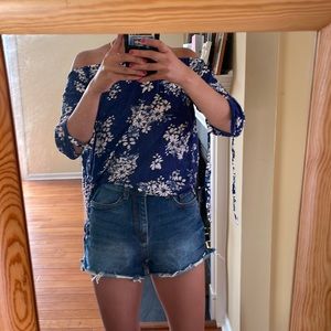 High Rise Jean Shorts